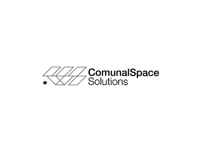 Comunal Space Solutions architecture black bold brandidentity corporate identity logo logodesign monochrome realestate renovations snowflake space startup storage strong swiss