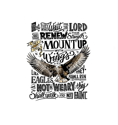 Verse Art - Isaiah 40:31 banner eagle illustration ipad pro isaiah lettering lettering art procreate app verse