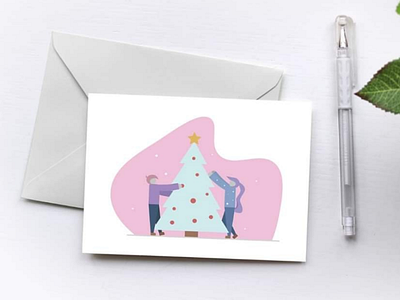 Christmas card mockup