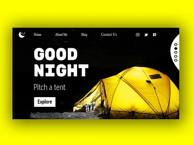 Camping design graphicdesign ux uxdesign web web design webdesign webdesigns website
