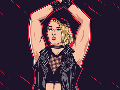 Rhea Ripley illustration rhea ripley woman wrestling