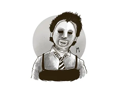 Leather Face illustration practice