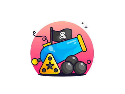 Cannon Bomb💣💣 bomb bomber cannon canon design first shoot flat design gradient icon illustration pirate vector web