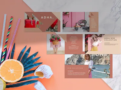 ADHA Powerpoint Template adha coral deck elegant fashion food google slide keynote model pitch pitchdeck powerpoint ppt pptx presentation presentation layout simple slide store template