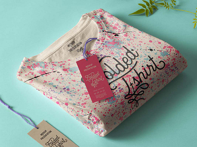 Free Folded T-Shirt Mockup design freebie freebies mockup mockup design mockup psd mockup template mockups t shirt mockup t shirt mockup template