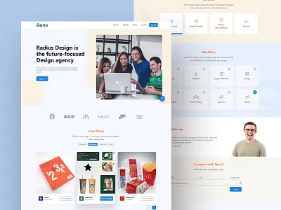 Digital Agency Landing page agency app branding clean design home interface landingpage logo minimal modern simple ui ux webdesign website