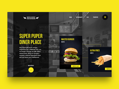 UI CHALLANGE: 10 - Dainer main screen ui deisgn web design