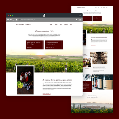 2019 Weekly Design #50/52 adobe xd design farm homepage ui uidesign uipractice vineyard web website wine winery