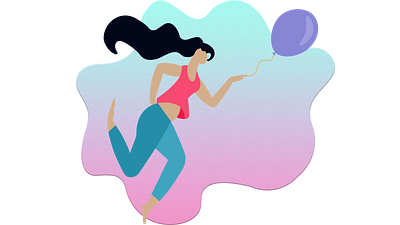Illustrated Girl character design flat girl flat vector illustration photoshop ui ux webkul