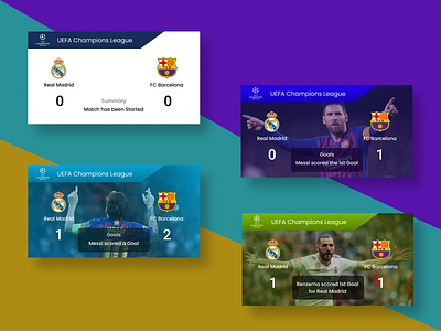 Score Card cards cards ui design dribbble best shot football illustration messi players profile ronaldo score scoreboard scorecard soccer ui uiux