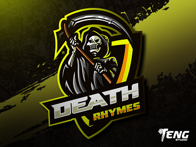 DEATH RHYMES LOGO MASCOT VECTOR ESPORT/SPORT brand branding character design esport fortnite game logo mascot overwatch sport