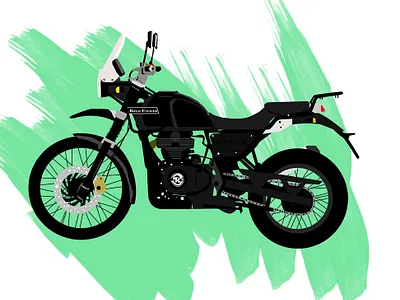 An illustration of Himalayan Bike design flat illustration