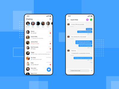 Chatting chat direct message message story ui design