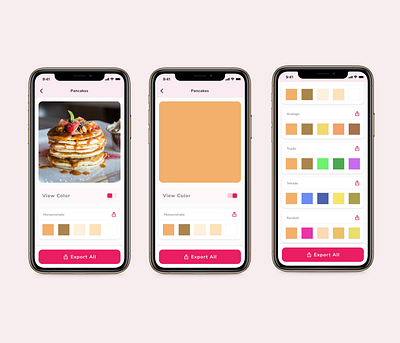 My Mood board app - Colour palette app color palette design flat interaction design minimal minimalist design ui userinterface ux vector