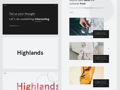 Highlands Web agency animation blackandwhite design interaction official website red strategy technology ux web