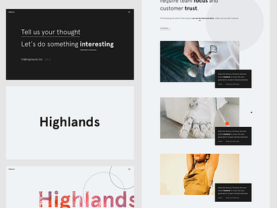 Highlands Web agency animation blackandwhite design interaction official website red strategy technology ux web