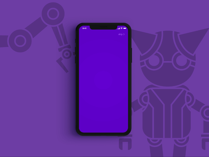 Boot page (robot) boot page design icon illustration ui