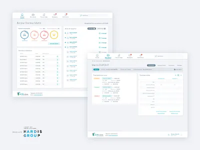 Dashboard to track medical patients responsive design web app webdesign