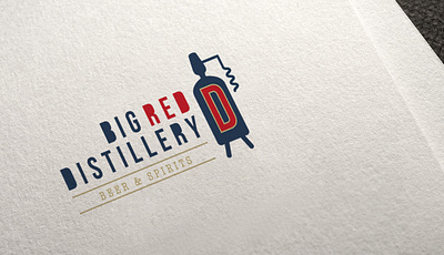 BIG RED D DISTILLERY LOGO branding design illustration logo typography