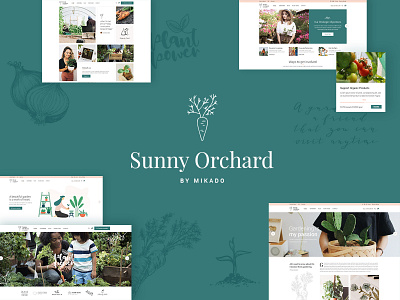 Sunny Orchard farming floral florist flower shop garden gardening landscape architecture landscape design landscaping layout organic plant care planting plants responsive theme ui ux web design wordpress