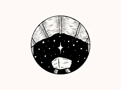 Christmas Manger art black and white christian christmas design icon illustration illustrator jesus logo manger photoshop stable stars traditional