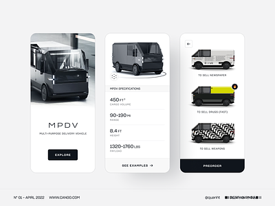 Canoo MPDV | Mobile clean clear elegant minimal mobile simple ui ux