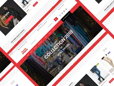 ecommerce website auction cloths ecommerce elegant event fashion men products red shopping top ui webdesign women