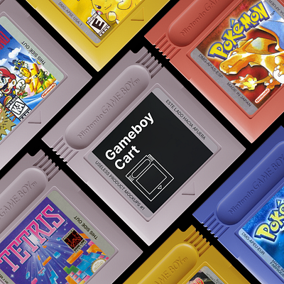 Useless Product Mockups #1: Gameboy Cart 3d blender free psd freebie photoshop photoshop template template