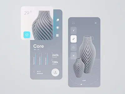 Model Details (store) 3d 3dprint app cards dark light mobile ui