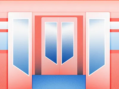Access the train branding door illustration metro platform subway underground vector