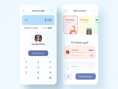 Startup financial platform for kids cards children clean finance finances financial fintech gift goals invest investing kids mobile mobile app money parents savings transfer ui ux