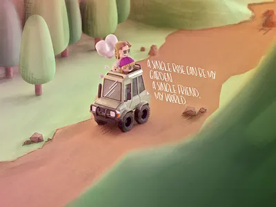 Friendship 3d 3d art c4d c4d art character cute art friendship illustration scene zbrush