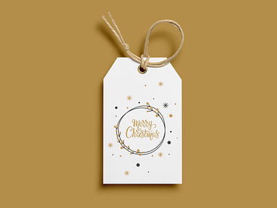 Merry Xmas Holiday Gift Tag - Dribble Weekly Warm-Up card christmas dribbble weekly warm up dribbbleweeklywarmup gift gift tag greeting greeting card holiday gift holidays merry christmas merry xmas spray sprig star stars tag weekly warm up weeklywarmup xmas