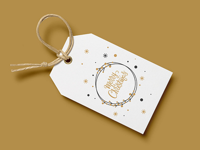 Merry Xmas Holiday Gift Tag - Dribble Weekly Warm-Up card christmas dribbble weekly warm up dribbbleweeklywarmup gift gift tag greeting greeting card holidays merry merry christmas merry xmas paper spray sprig star tag weekly warm up weeklywarmup xmas