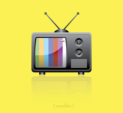 Tv illustration design icon illustration illustrator logo minimal ui vector