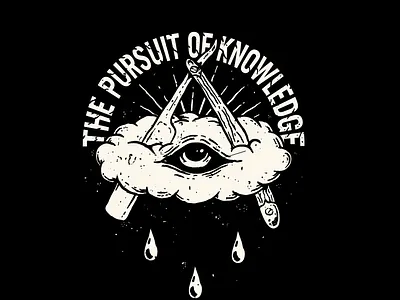 The pursuit of knowledge compas design esoteric hipster knowledge mason masonry t shirt tattoo tomieo vintage