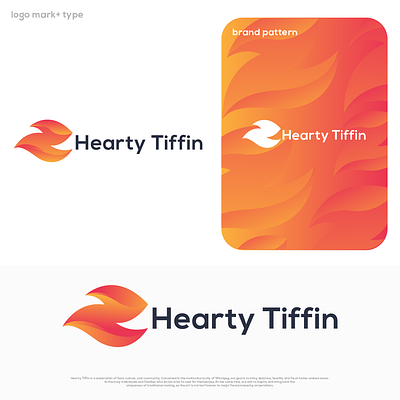 hearty tiffin logo brand pattern branding design fire fireart gradient illustration illustrator india indian kerala tale tami tamilan tamilnadu tile typography ui ux z