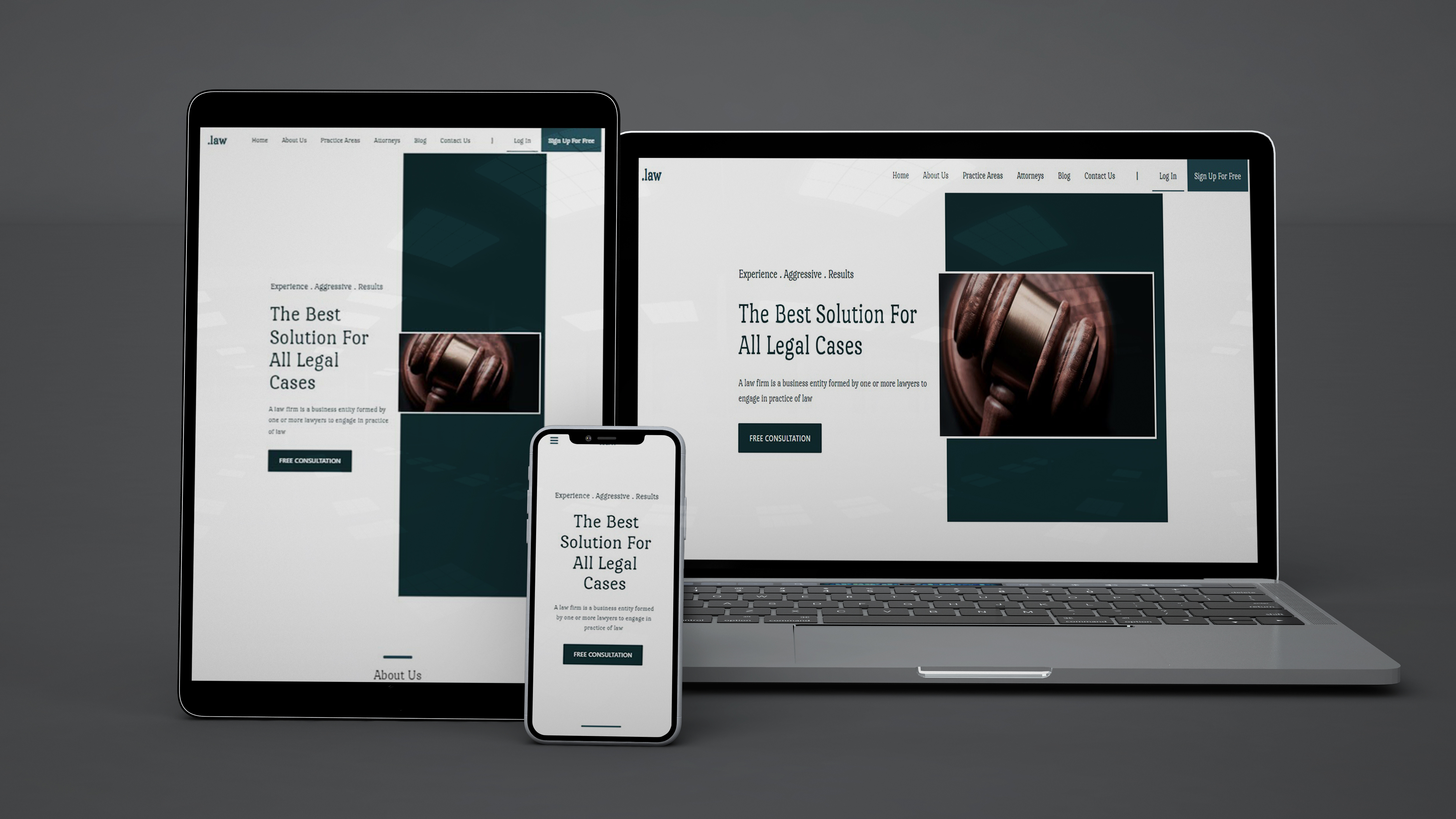 Example of law firm website