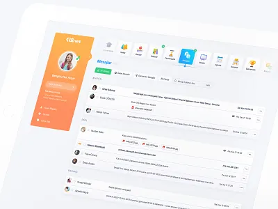 K12 Inbox - UI /UX clean dashboad inbox mailbox message minimal ui ux