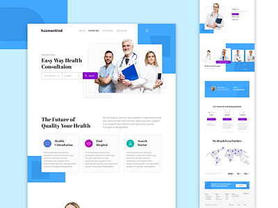 Healthcare Landing Page app branding design landingpage minimal ui ux web website xd design