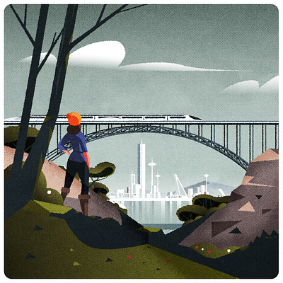 Hike architecture city cityscape design illustration illustrator minimalist skyline texture vector