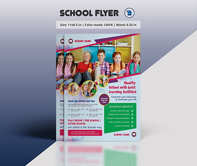 School Admission Flyer Template admission flyer education junior school kids school photoshop template promotion school admission school flyer school promotion