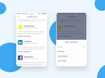 Job Search Platform concept app app design app ui ux companies design employee job job listing job search jobs ui uidesign ux uxdesign