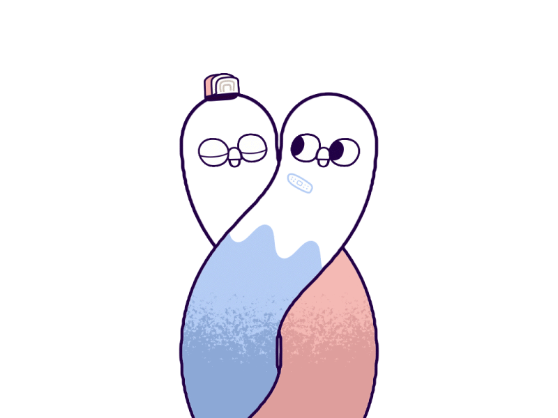 Pigeons in love 2d 3d aftereffects animation duik flat icon logo loop motion motiondesign