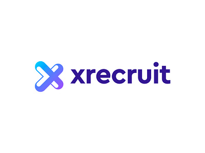 Logo concept for xrecruit pt.3 (updated) 3d arrow blockchain branding hr icon letter lettering logo minimalist monogram negative perspective recruit recruiter recruiting space technology x