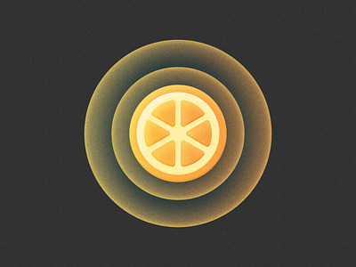 Orange! app brand branding bubble fruit glow gradient grain grainy icon illustration juice limon logo logo design mark noise orange symbol texture
