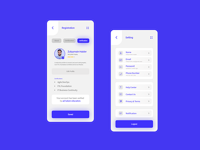 Education App (ad ludum) UX/UI Design app app design creative design design minimal minimalist modern ui ux ui ux design ui design user profile