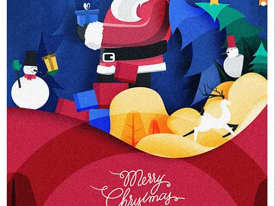 Merry Christmas character christmas design digital digital art illustration illustrator photoshop sketch snow