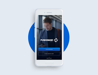 Mobile Banking App Push2Bank algeria app banking bankingapp fintech login mobile mobile app ui user experience userinterface ux