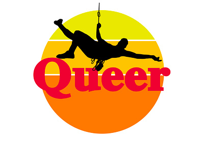 Queer Climber Sticker climbing die cut fabulous gay illustration jawn philly queer rock climbing sticker wawa